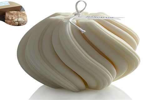 Hyznengu White Swirl Candle - Elegant Handmade Soy Wax Candle, Perfect Gift & Home Decor Idea