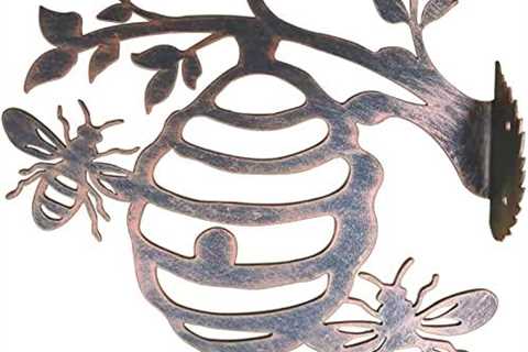 Rusty Metal Bee Hive Wall Art for Gardens